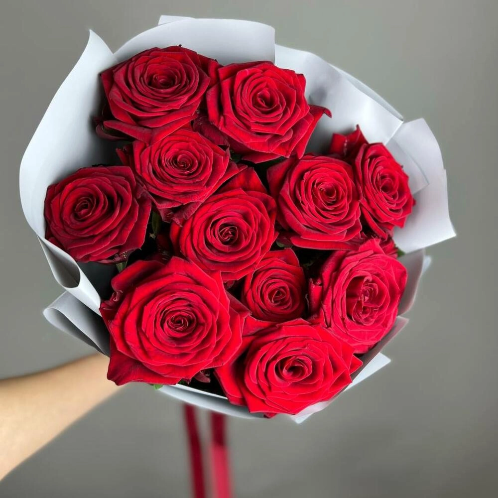 Букет «Красный бархат» – роскошь эквадорских роз Астрахань Астраханская область