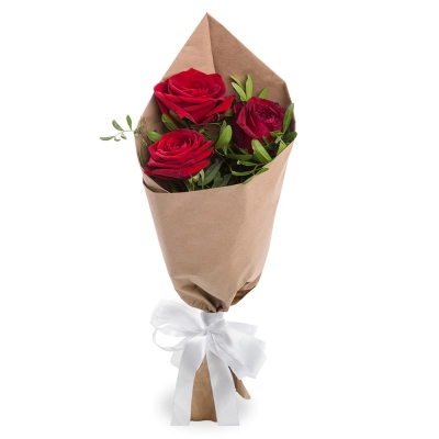 Букет из 3 красных роз – символ любви и нежности Астрахань Астраханская область