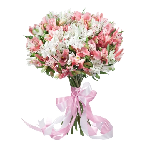 «Воздушная нежность»  букет из розовых альстромерий Астрахань Астраханская область