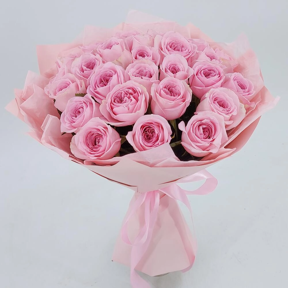 Букет из нежно-розовых роз – элегантность в каждом лепестке Астрахань Астраханская область