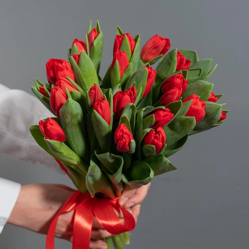 Букет из 25 красных тюльпанов Астрахань Астраханская область