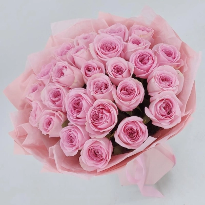Букет из нежно-розовых роз – элегантность в каждом лепестке Астрахань Астраханская область