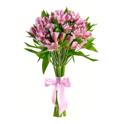 Букет «Хорошее настроение» из розовых альстромерий – солнечный подарок Астрахань Астраханская область