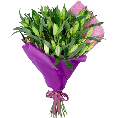 Изысканный букет из 15 свежих лилий – королевский подарок Астрахань Астраханская область